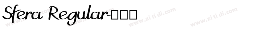 Sfera Regular字体转换